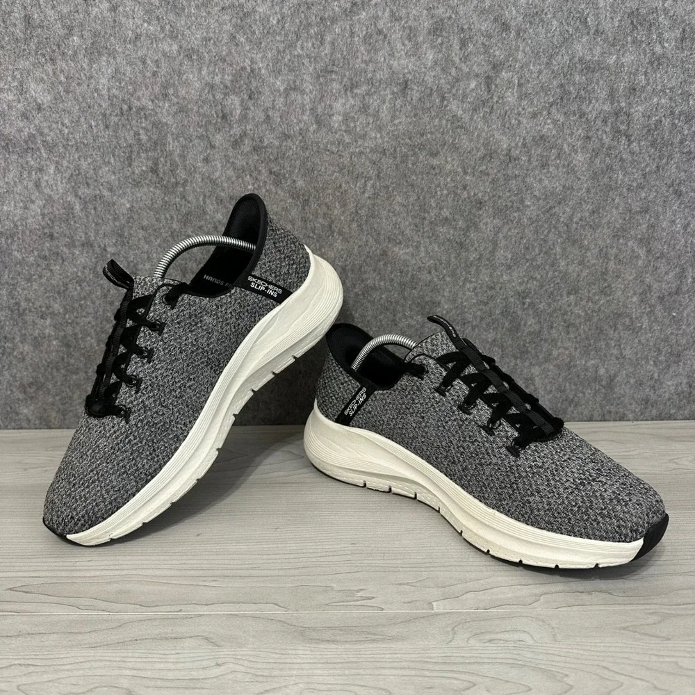 Skechers Arch Fit 2.0 Look Ahead Mens 10 Gray Hands Free Slip-Ins Sneakers
